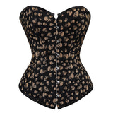 Women Gothic Skull Print Overbust And Underbust Corset Waist Trainer Body Shaper Slim Corset Sexy Bustier Lingerie Top Plus Size