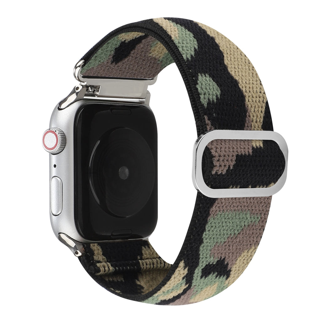 Nylon watch strap for Apple watch band 44mm 40mm 38mm 42mm adjustable nylon elastic strap For iwatch series 3 4 5 6 SE Bracelet