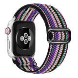 Braided Nylon Loop Elastic Buckle for Apple Watch Band 44mm40mm SE 65 Leopard Bracelet Strap on Smart iWatch Series 38mm42mm 432