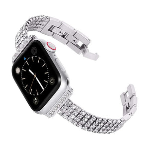 Stainless steel Diamond Strap for Apple Watch Band 44/40mm 38/42mm Women Jewelry Belt for iWatch Bands Serie SE 6 5 4 3 Bracelet