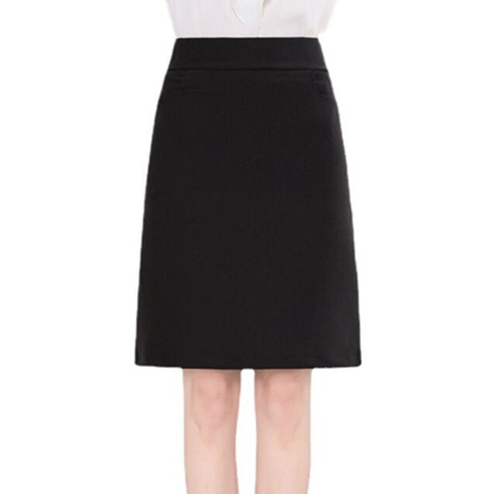 Women Black Office Ladies High Waist Elegant Slim Mini Skirt