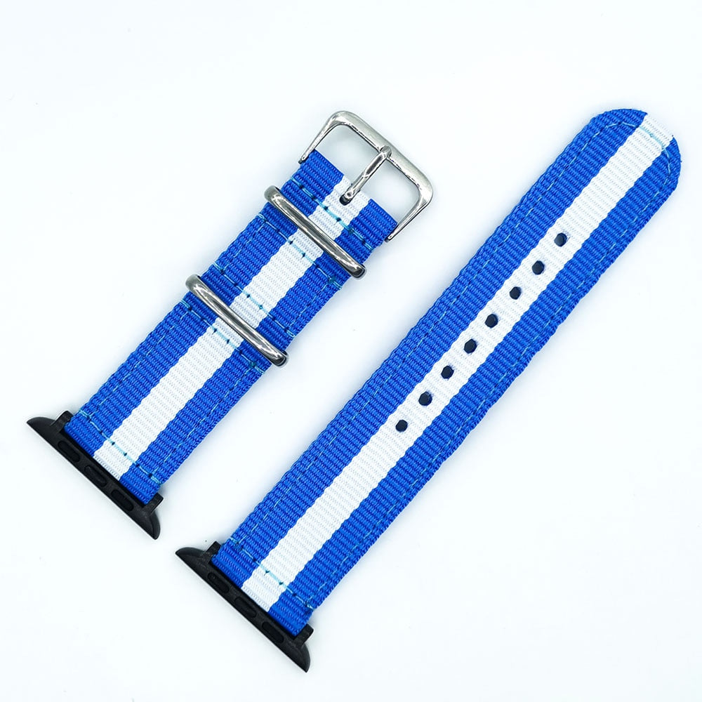 Nylon Watchband for Apple Watch Band Series 6 se/5/4/3/2/1 Sport Belt Watch Bracelet 40/38 mm 42mm/44mm Strap for iwatch Band