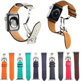 Leather sport loop strap for apple watch band 42mm 44mm apple watch 4 5 38mm 40mm For iwatch 3/2/1 correa replacement bracelet