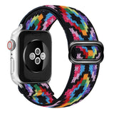 Braided Nylon Loop Elastic Buckle for Apple Watch Band 44mm40mm SE 65 Leopard Bracelet Strap on Smart iWatch Series 38mm42mm 432