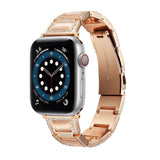 Diamond Stainless Steel Strap For Apple Watch Band 6 40mm 44mm Women Opal Luxury Bracelet iwatch series Strap 5 4 SE 3 38mm 42mm