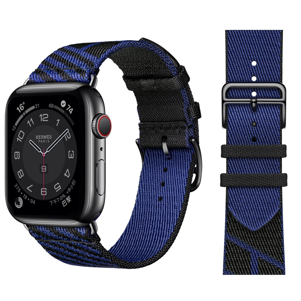Nylon braid Jumping Single Tour Strap for iWatch 38mm 42mm sports band for Apple Watch 40mm 44mm bracelet 6 SE 5 4 321 Series