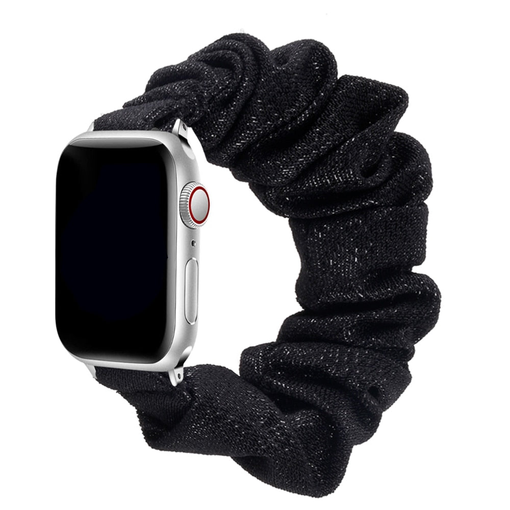 Scrunchie Strap for Apple watch band 44mm 40mm iWatch 42/38mm Elastic Nylon Solo Loop smart bracelet applewatch serie 5 43 SE 6