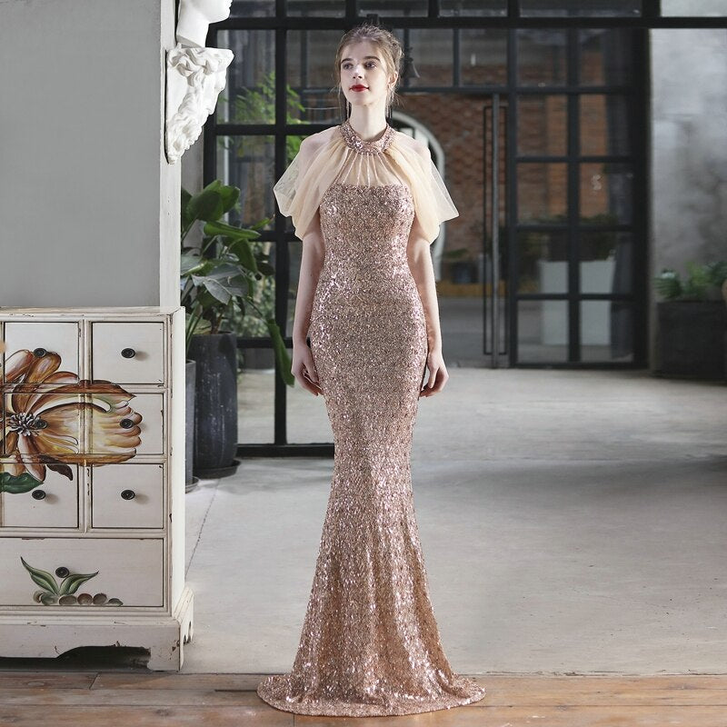 Elegant Off Shoulder Evening Dress Burgundy Sequin Dress Beads Dress