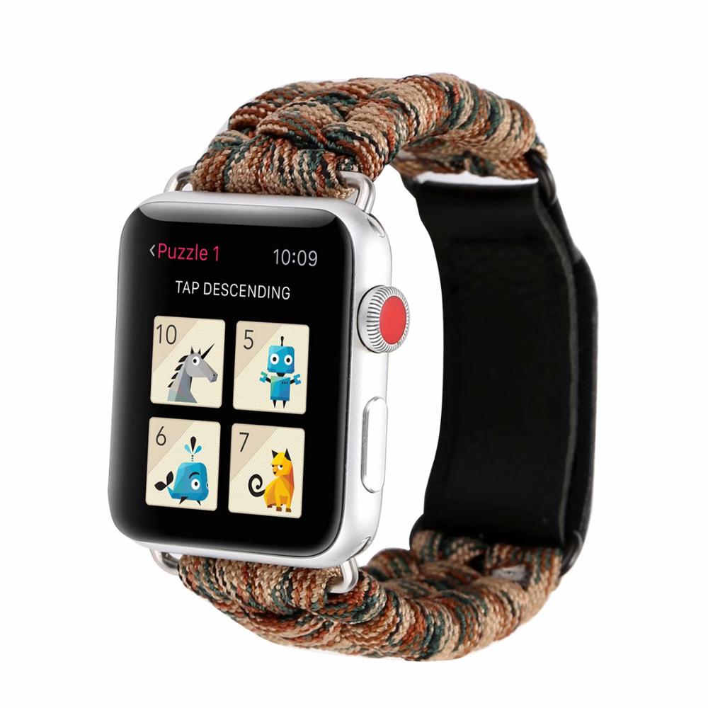 Nylon watchbands for apple watch band 44mm 40mm apple watch 4 5 sports Bracelet strap for iWatch 1 2 3 38mm 42mm accessories
