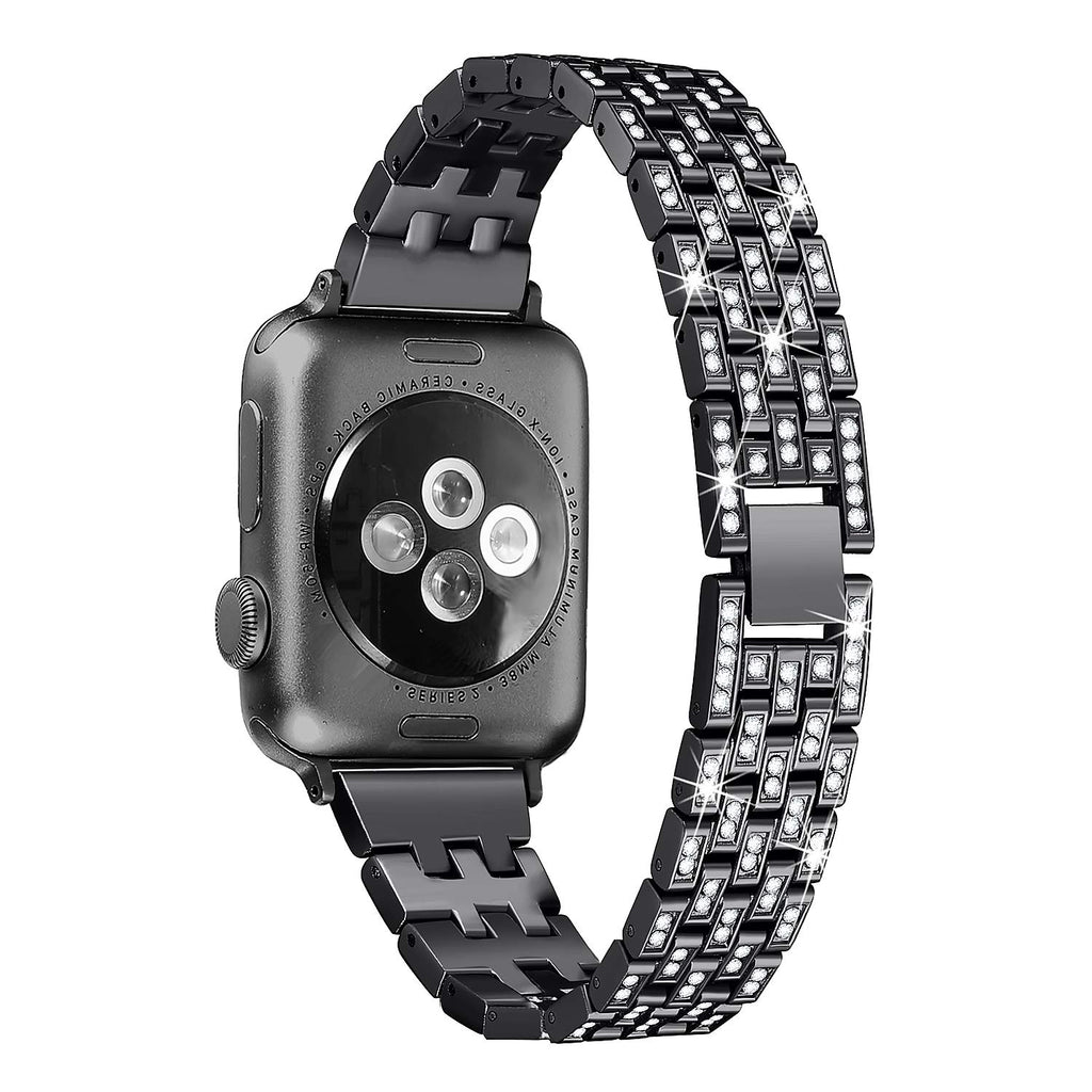women Diamond watch strap For Apple Watch Band 38mm 42mm 40mm 44mm stainless steel strap iWatch series 5 4 3 2 1 bracelet belt