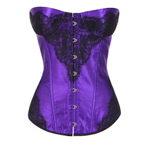 Women's Corsets Sexy Bustier Corset Top Floral Corset for Push Up Body Shaper Slimming Plus Size Vintage Lace Up Lingerie