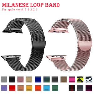 Band For Apple Watch 5 4 40MM 44MM Bracelet Stainless Steel Milanese Loop strap for iwatch series 3 2 38MM 42MM accessories