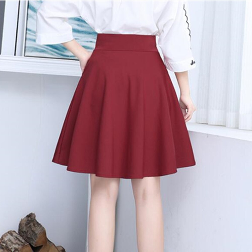A Line Short Skirts Women Beach Office Wear High Waist Chic Black Cotton Suits With Skirt