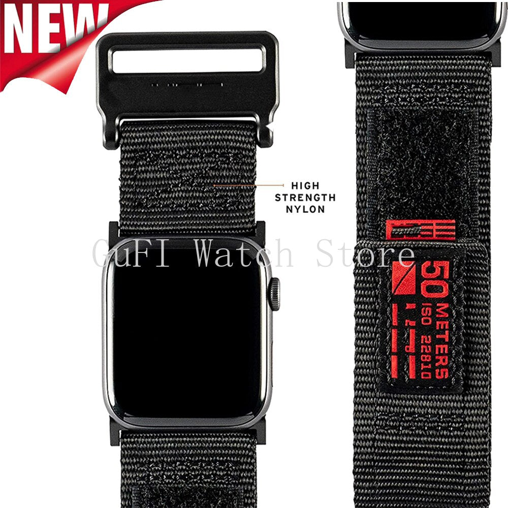 nylon sport watch band for Apple watch 6 se 5 4 40mm 44mm loop strapwatchbands for iwatch 5 6 2 3 38mm 42mm bracelet wristbelt