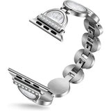 Women's Jewelry Strap For Apple Watch Band 6 5 4 40/44mm Quicksand Diamond Stainless steel Bracelet For iWatch Series 3 38/42mm