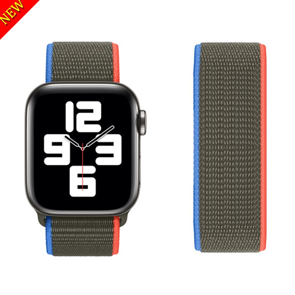 Nylon Loop Strap For Apple Watch 6/SE/5/4 42MM 44MM Band Replacement Wristband For iwatch 3/2/1 38MM 40MM Bracelet Accessories