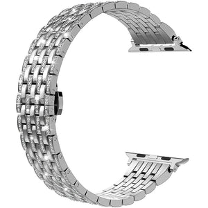 Luxury Diamond Strap for Apple Watch Band 6 44mm 40mm 38mm 42mm Stainless steel Bracelet for iWatch series SE 6 5 4 3 Wristbands