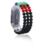 Women Natural Stone Elastic Watchband For Fitbit Charge 3/4 Handmade Beads Smart Watch Strap For Unisex Watch Bracelet Wristband