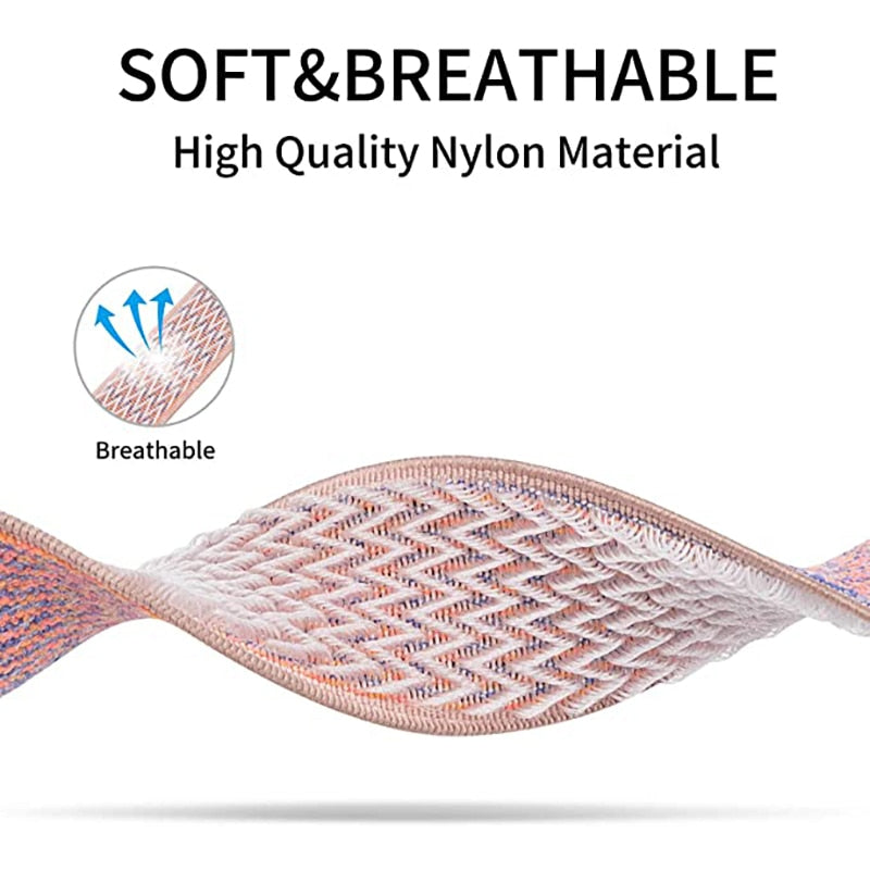 Scrunchie Nylon Strap for Apple Watch band 44mm 40mm 42mm 38mm Adjustable Stretchy Solo Loop Elastic iWatch Series SE 6 5 4 3