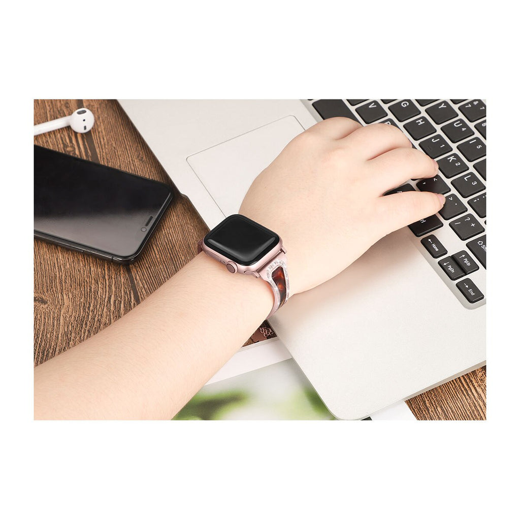 Diamond watch strap for apple watch 38 42 40 44 mm iWatch 5 4 band women Stainless Steel strap apple watch Series 3 2 Bracelet