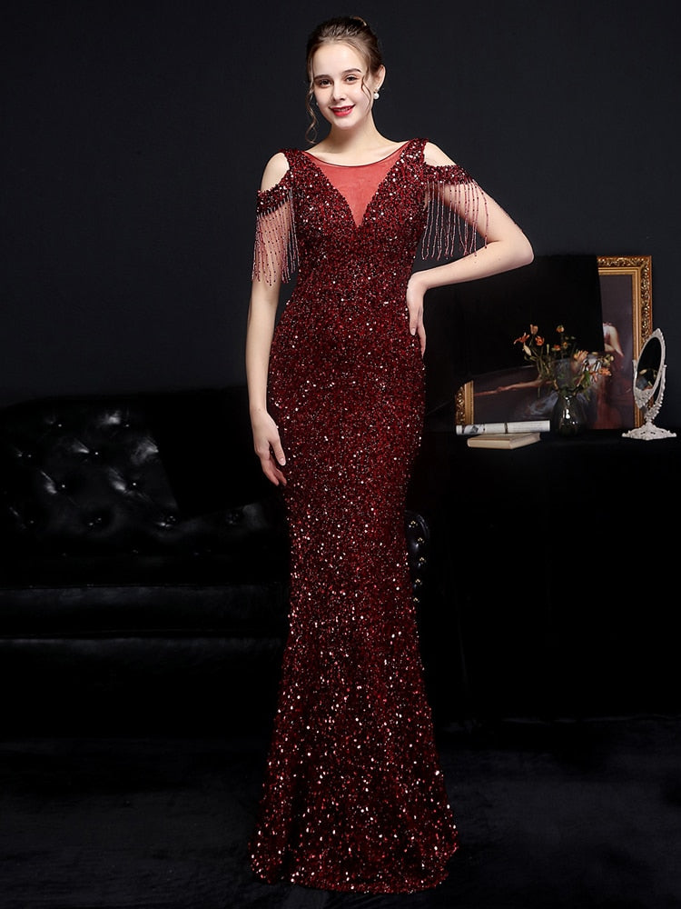 bodycon maxi prom dress Silver bodycon maxi dress Prom Dresses fg4368 main image 1