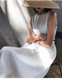 Summer Women Solid White Black Elegant Casual Party Dress