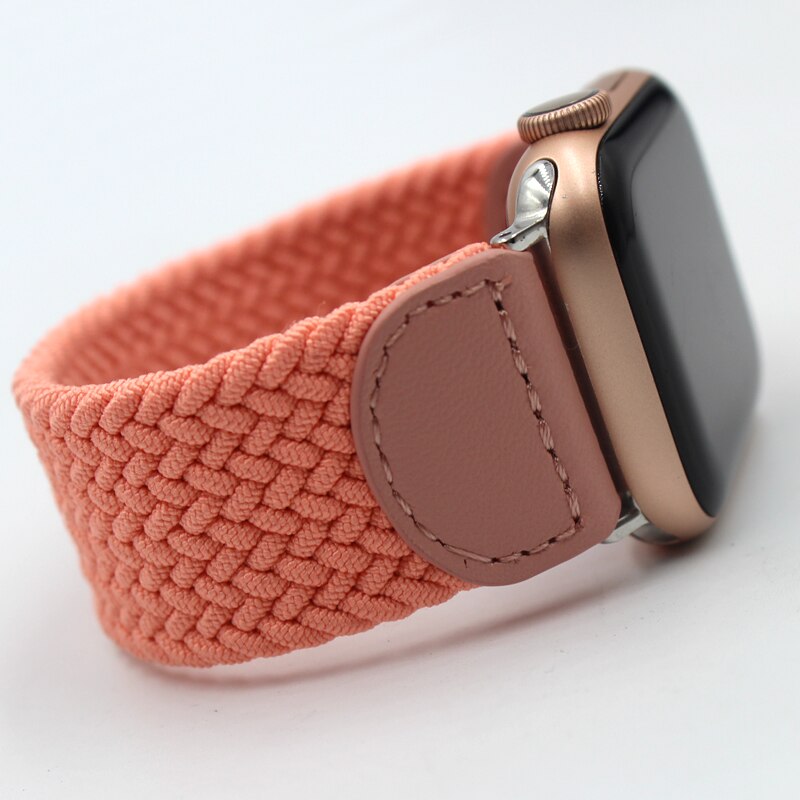 Nylon Braided Solo Loop Elastic Strap for Apple Watch Series 6 Se Band for IWatch Serie 6 5 4 3 Bands Belt Bracelet 40mm 44mm