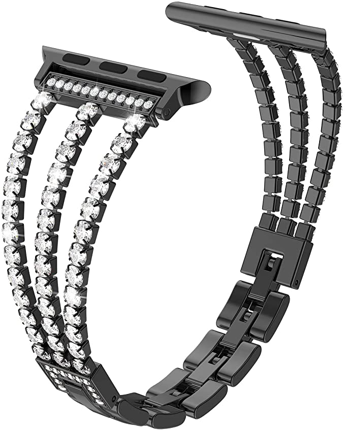 Women's Jewelry Strap for Apple Watch Band 7 6 41/45mm 44/40mm 42/38mm Diamond Metal Belt for iWatch Bands Serie SE 5 3 Bracelet