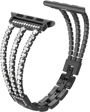 Women's Jewelry Strap for Apple Watch Band 7 6 41/45mm 44/40mm 42/38mm Diamond Metal Belt for iWatch Bands Serie SE 5 3 Bracelet