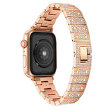 Diamond Strap for Apple Watch Band 7 6 41mm 45mm 44mm 40mm Jewelry Metal Bracelet for iWatch Series 7 SE 5 3 38/42mm Wristbands