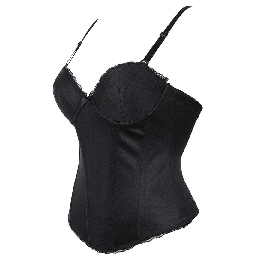 Sexy Straps Halter Overbust Corset Lingerie Top Wedding Black/White Cotton with Cup Body shaper Hot Corset Bustier Underwear