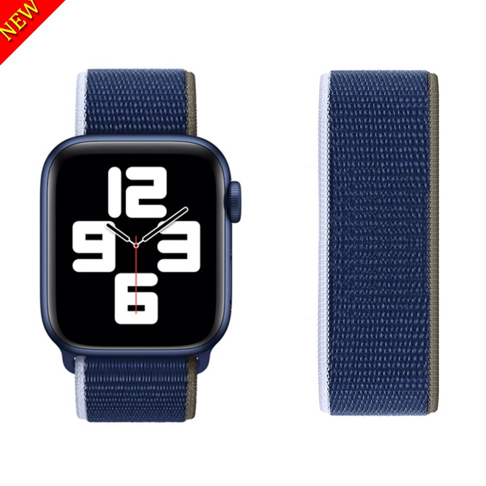 Nylon Loop Strap For Apple Watch 6/SE/5/4 42MM 44MM Band Replacement Wristband For iwatch 3/2/1 38MM 40MM Bracelet Accessories