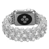 Handmade Pomegranate Shape Agate Beads Elastic Band for Apple Watch 5 40MM 44MM Watch Bracelet For iwatch Series 4/3/2 38mm 42mm