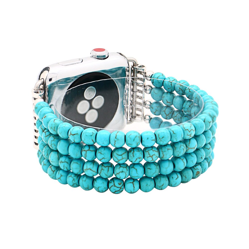 Fashion Jewelry Watch Strap for Iwatch 5 4 3 Bracelet Bead String Wristband Replacement Apple Watchband Women Girl Wriststrap