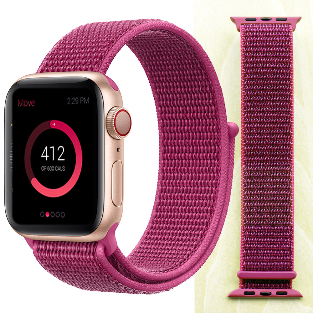 High Quality Nylon Sport Loop Replacment for Apple Watch band 44mm Series 5 4 3 2 1 Breathable Woven Strap 42mm iwatch 40mm 38mm