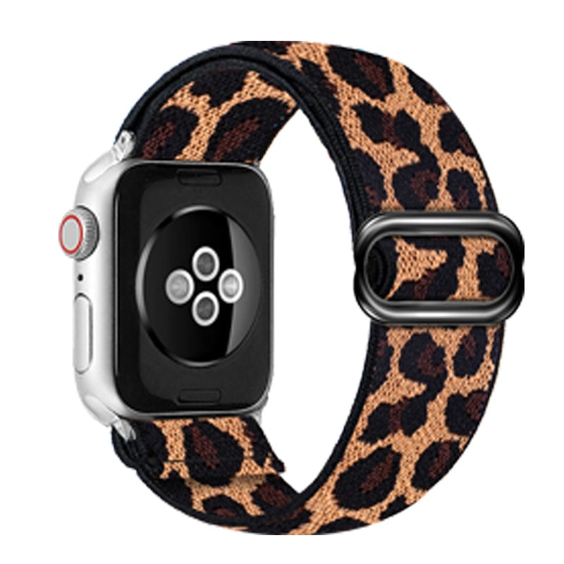 Bohemia Elastic Nylon Loop Band For Apple Watch 6 38mm 40mm 42mm 44mm Watch Adjustable Elastic Strap For Iwatch Series 6 5 4 3