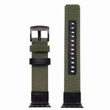Nylon Leather Strap For Apple Watch Band 40mm 44mm 42mm 38mm Canvas Woven Wrist Bracelet Watchband for iwatch series 6 5 4 3 2 1
