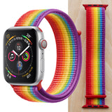 High Quality Nylon Sport Loop Replacment for Apple Watch band 44mm Series 5 4 3 2 1 Breathable Woven Strap 42mm iwatch 40mm 38mm