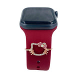 Decorative Ring for Apple Watch Band Charms for Samsung Galaxy Smart Watch Sport Silicone Strap Accessories with Bling Diamond