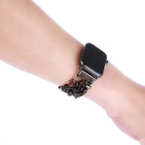 Luxury Bracelet for Apple Watch Band 40mm/38mm Women Girl Cute Handmade Fashion Elastic Beaded Straps for iWatch 5 42mm 44mm