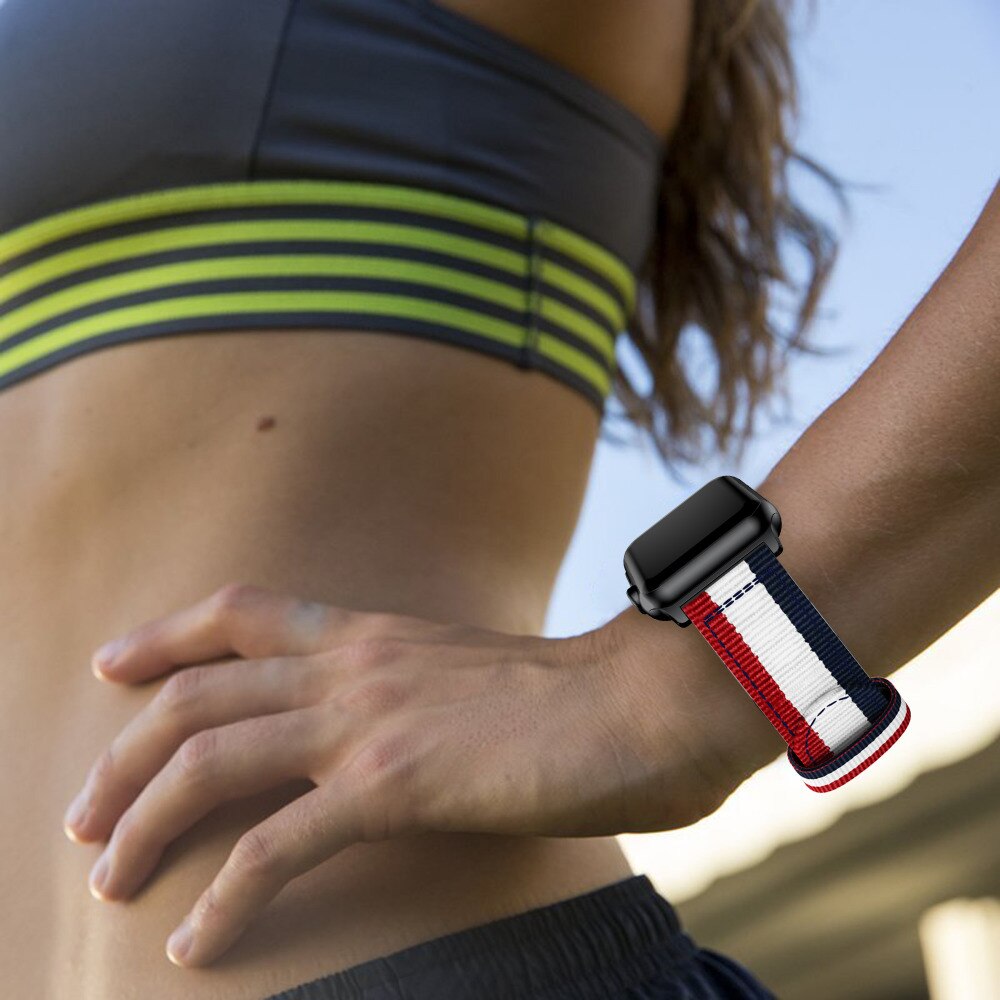 Nylon strap For Apple Watch 5 4 band 44mm/42mm iwatch 3 band 40mm/38m pulseira woven canvas wrist bracelet belt watch Accessories