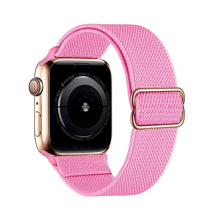 New Sport Solo Loop Band for Apple Watch Series 6 Se 5 4 3 Fabric Nylon Bracelet for IWatch 44mm 40mm 38mm 42mm Free Adjustment