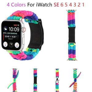 nylon Weave Band for apple watch strap 6 SE 5 4 44mm 40mm Breathable Bracelet Belt for iWatch Bands 6 SE 3 2 38mm 42mm watchband