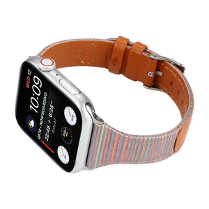 Band For Apple Watch Series 5/4/3/2/1 38mm 42mm 40mm 44mm Leather Breathable Bracelet wrist Strap Sport Loop for iwatch series