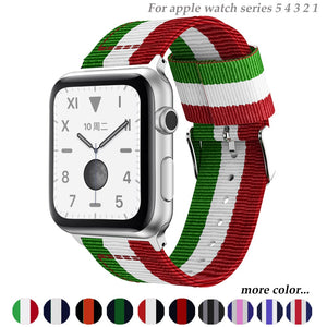 Nylon strap For Apple Watch 5 4 band 44mm/42mm iwatch 3 band 40mm/38m pulseira woven canvas wrist bracelet belt watch Accessories