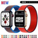 Nylon Loop Strap For Apple Watch band 44mm 40mm 42mm 38mm Smartwatch Watchband correa Sport belt Bracelet iWatch Series 4 5 SE 6