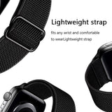 Soft And Comfortable Nylon Loop Elastic Buckle Apple Watch Band 38mm 42mm Series 6 Se 543 2 1 For Iwatch Strap Nylon Braid 44mm