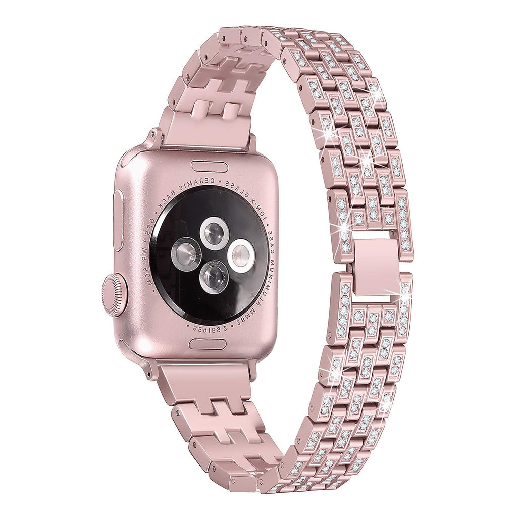 women Diamond watch strap For Apple Watch Band 38mm 42mm 40mm 44mm stainless steel strap iWatch series 5 4 3 2 1 bracelet belt