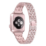 women Diamond watch strap For Apple Watch Band 38mm 42mm 40mm 44mm stainless steel strap iWatch series 5 4 3 2 1 bracelet belt