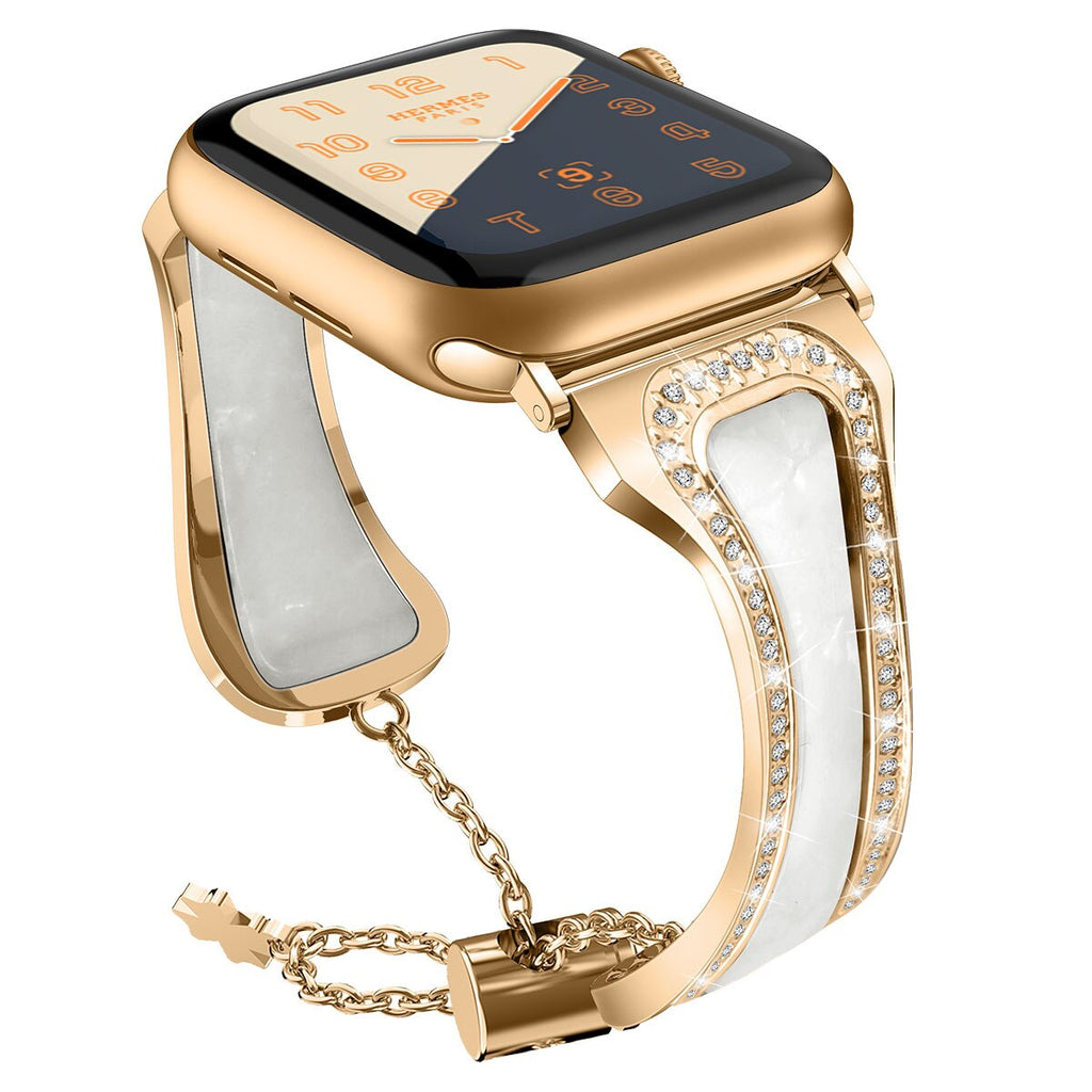 Diamond watch strap for apple watch 38 42 40 44 mm iWatch 5 4 band women Stainless Steel strap apple watch Series 3 2 Bracelet